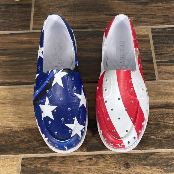 Sperry Authentic Original Float Boat Shoe Mens Size 10 Stars And Stripes USA - Picture 14 of 15
